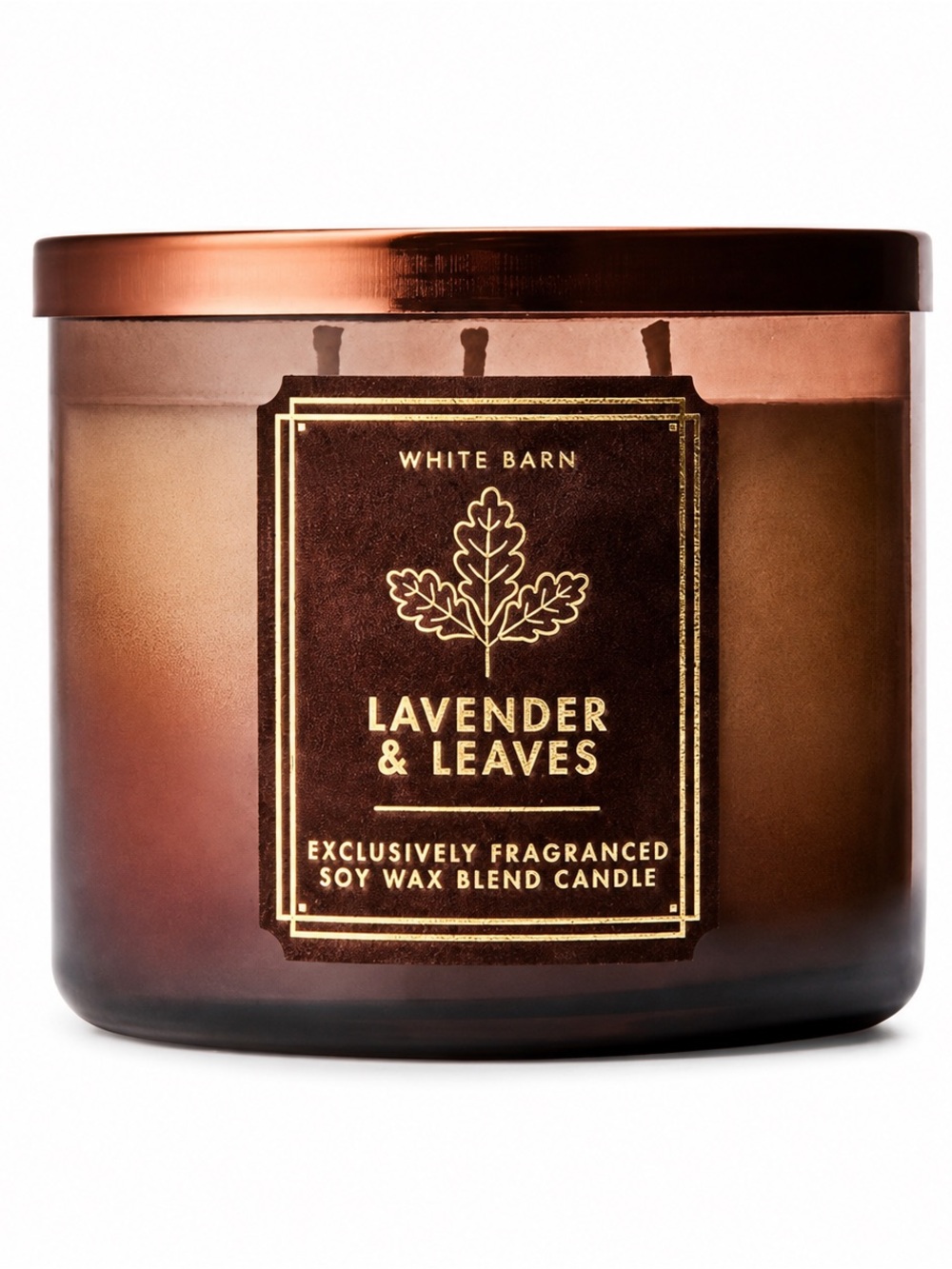 Bath & Body Works White Barn Lavender & Leaves 3-Wick Candle 14.5 oz